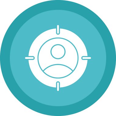 Hedef izleyici simgesi. Vektör çizim  