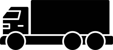 kamyon simgesi, vektör illüstrasyonu basit tasarım