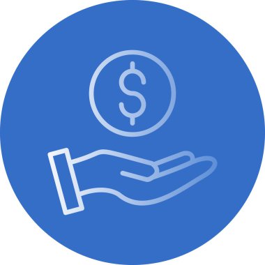 Para simgesinin vektör illüstrasyonu