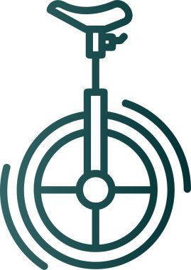 Unicycle simgesinin vektör illüstrasyonu