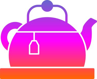 Çaydanlık ağı simgesi. Basit resimleme                           