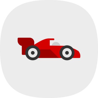 Yarış arabası simgesi, vektör tasarımı