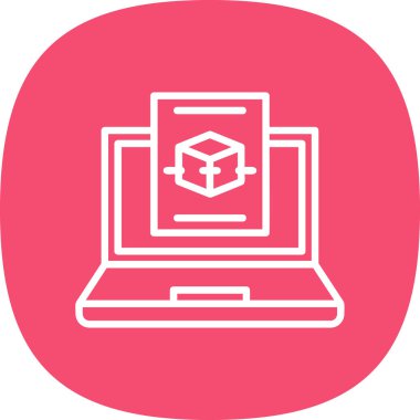 Bilgisayar. Web simgesi basit illüstrasyon