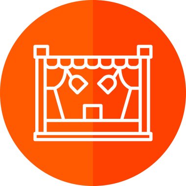 Sahne Ağı simgesi, vektör illüstrasyonu