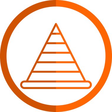 Piramit. Web simgesi basit illüstrasyon