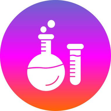 Vektör laboratuvar ikonu, vektör illüstrasyonu. Kimya konsepti                  