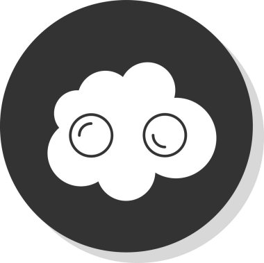 Yağda yumurta ikonu, vektör illüstrasyon