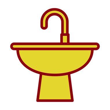 Duş. Web simgesi basit illüstrasyon