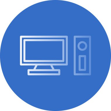 pc bilgisayar simgesinin vektör illüstrasyonu 