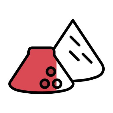 Cuberdon şeker ikonu, Belçika geleneksel tatlısı, vektör illüstrasyonu