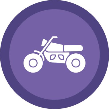 motosiklet simgesi, vektör illüstrasyonu basit tasarım