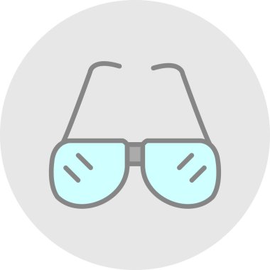 Gözlük. Web simgesi basit illüstrasyon 