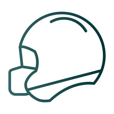 Futbol kask simge vektör çizim