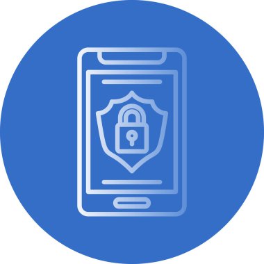 Güvenlik simgesinin vektör illüstrasyonu 