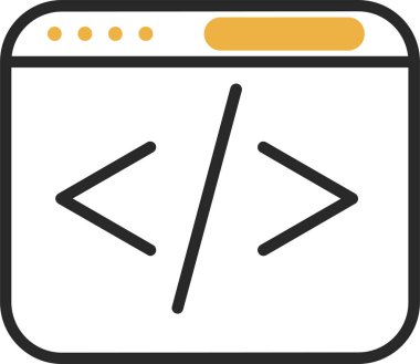 vektör ağ kodlama simgesi illüstrasyonu