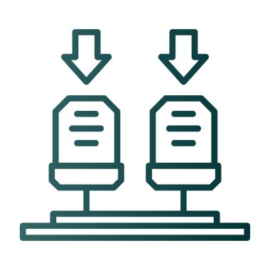veri sunucu vektör çizgisi simgesi, imza, beyaz arkaplan üzerindeki illüstrasyon, düzenlenebilir vuruşlar