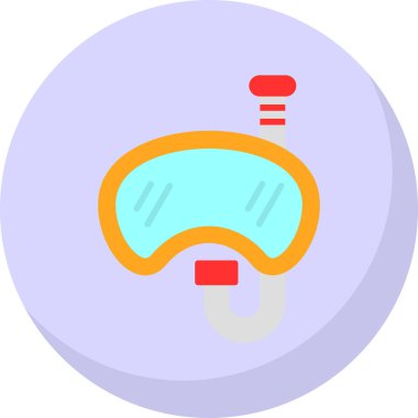 Bir aqualung simgesinin vektör çizimi