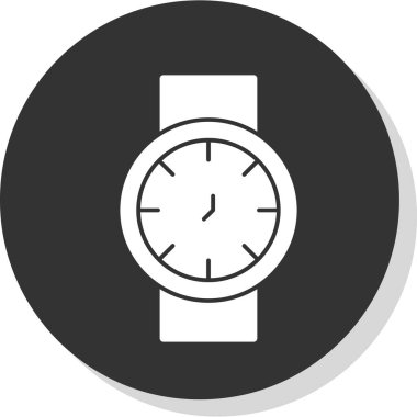 Kol saati simgesi basit tasarım 
