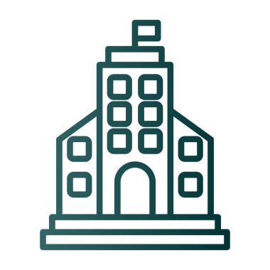 bina simgesi, basit vektör illüstrasyonu