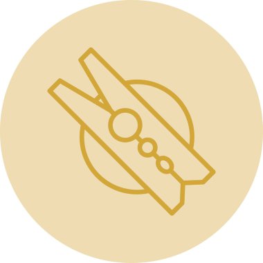 Clothespin düz simgesinin vektör illüstrasyonu 