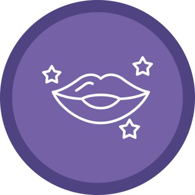 Dudaklar. Web simgesi basit illüstrasyon 