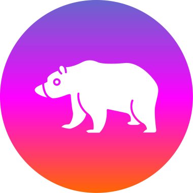 Ayı simgesi vektör illüstrasyonu