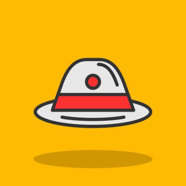 Tek bir itfaiyeci simgesinin vektör çizimi