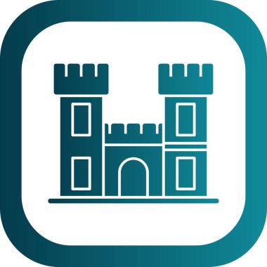 kale simgesi, vektör illüstrasyonu basit tasarım