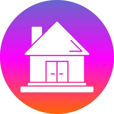 Ev vektör tasarımı. Ev düz simgesi 