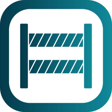 bariyer simgesi basit illüstrasyon