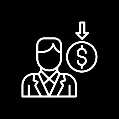 Dolar sembollü bir iş adamının vektör çizimi