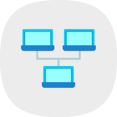 Yerel ağ simgesi, vektör illüstrasyonu basit tasarım