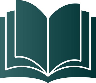 Kitap satırı simgesi, vektör çizim 