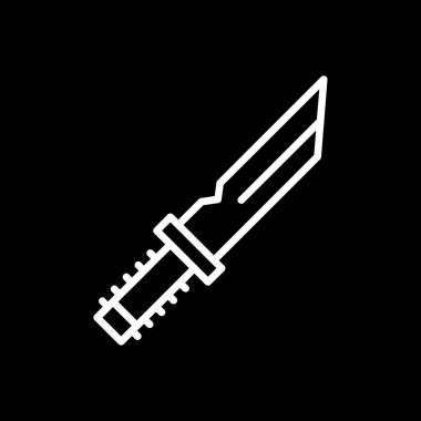 Bıçak düz simgesi, vektör illüstrasyonu 