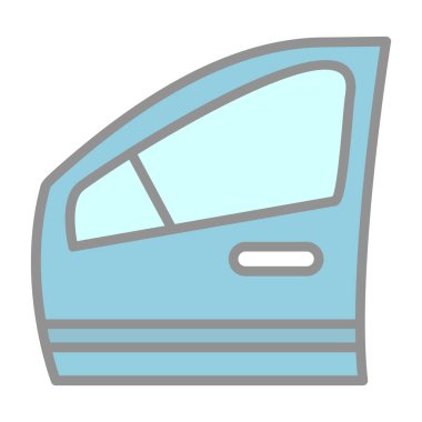 Araba kapısı. Web simgesi basit illüstrasyon