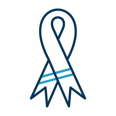 Mavi kurdele vektör simgesine sahip kurdele