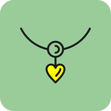 Kalpli kolyenin vektör çizimi