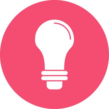 ampul düz simgesi, vektör illüstrasyonu