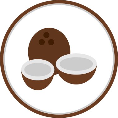 Hindistan cevizi. Web basit illüstrasyonu