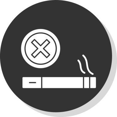 Hiç Sigara İçilmez işareti, vektör çizim 