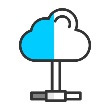 Bulut hesaplama. Web simgesi 