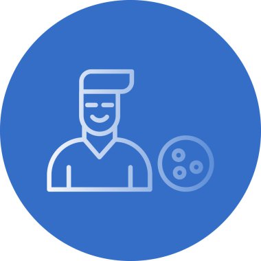 Golf player simgesi. vektör çizim