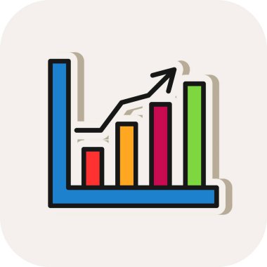 Grafik çizelgesi vektör simgesi beyaz arkaplanda izole edildi. grafik şeması