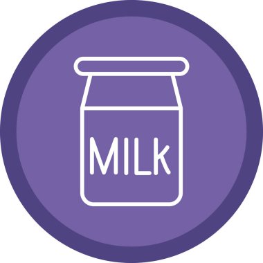 süt paketi simgesinin vektör illüstrasyonu 