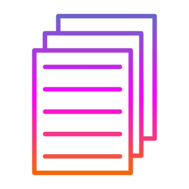 Belge. Web simgesi basit illüstrasyon