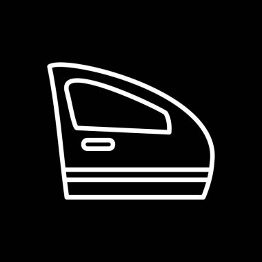 Araba kapısı. Web simgesi basit illüstrasyon