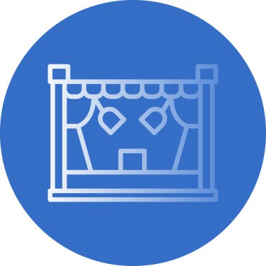 Sahne Ağı simgesi, vektör illüstrasyonu