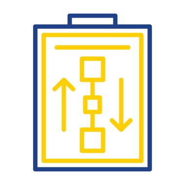 Çalışma Akımı web simgesi basit illüstrasyon 