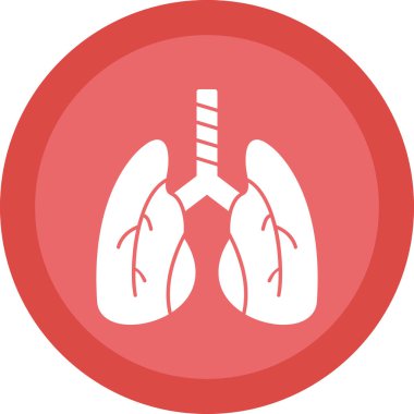 akciğerler web simgesi basit illüstrasyon 
