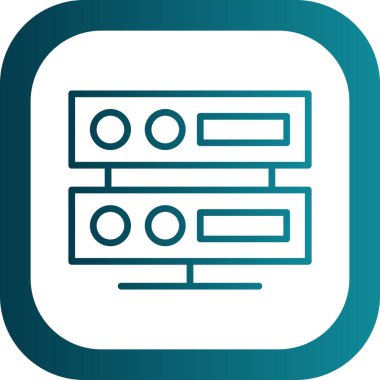 sunucu simgesi, vektör illüstrasyonu basit tasarım